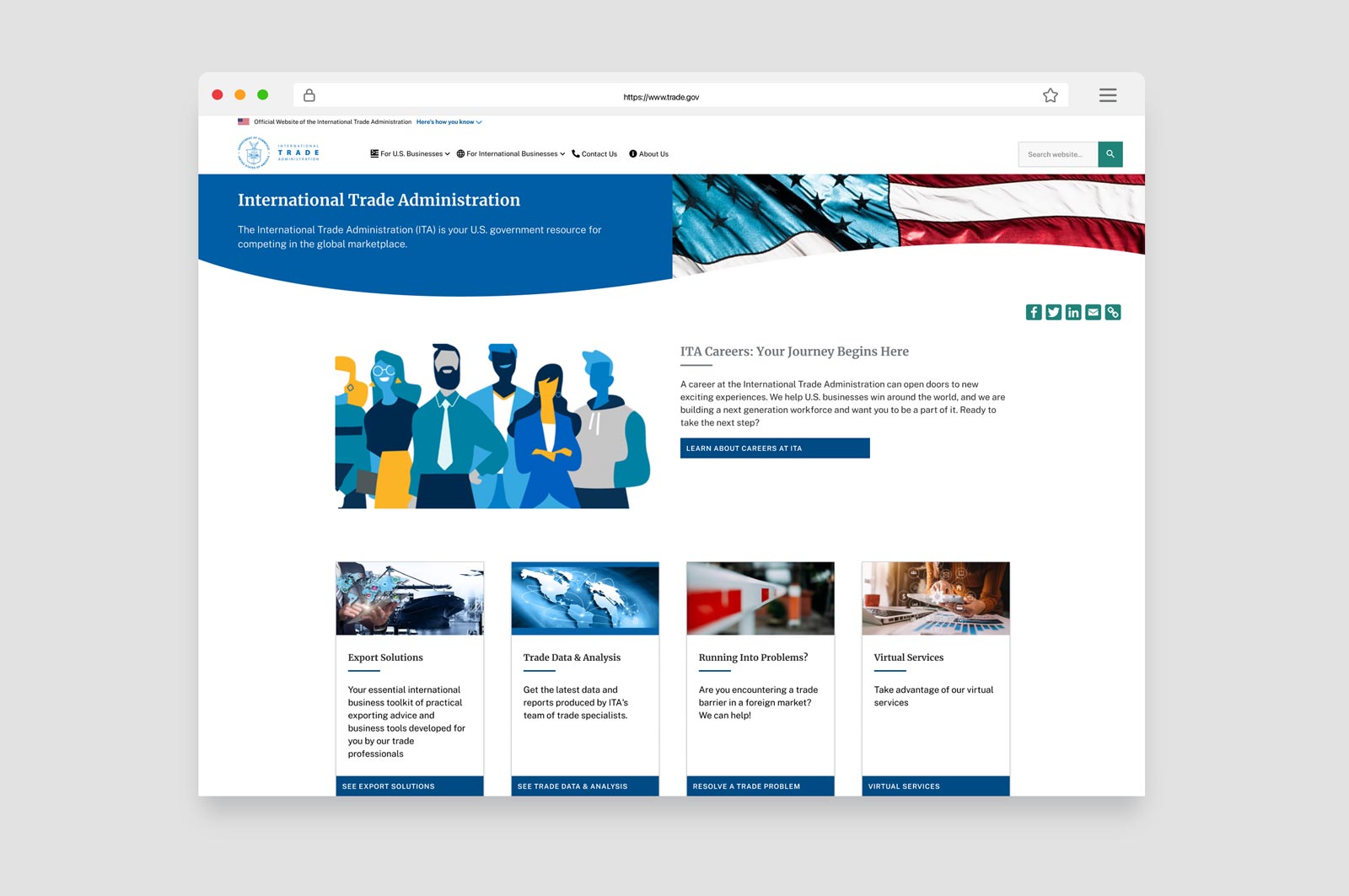 New Trade.gov Homepage